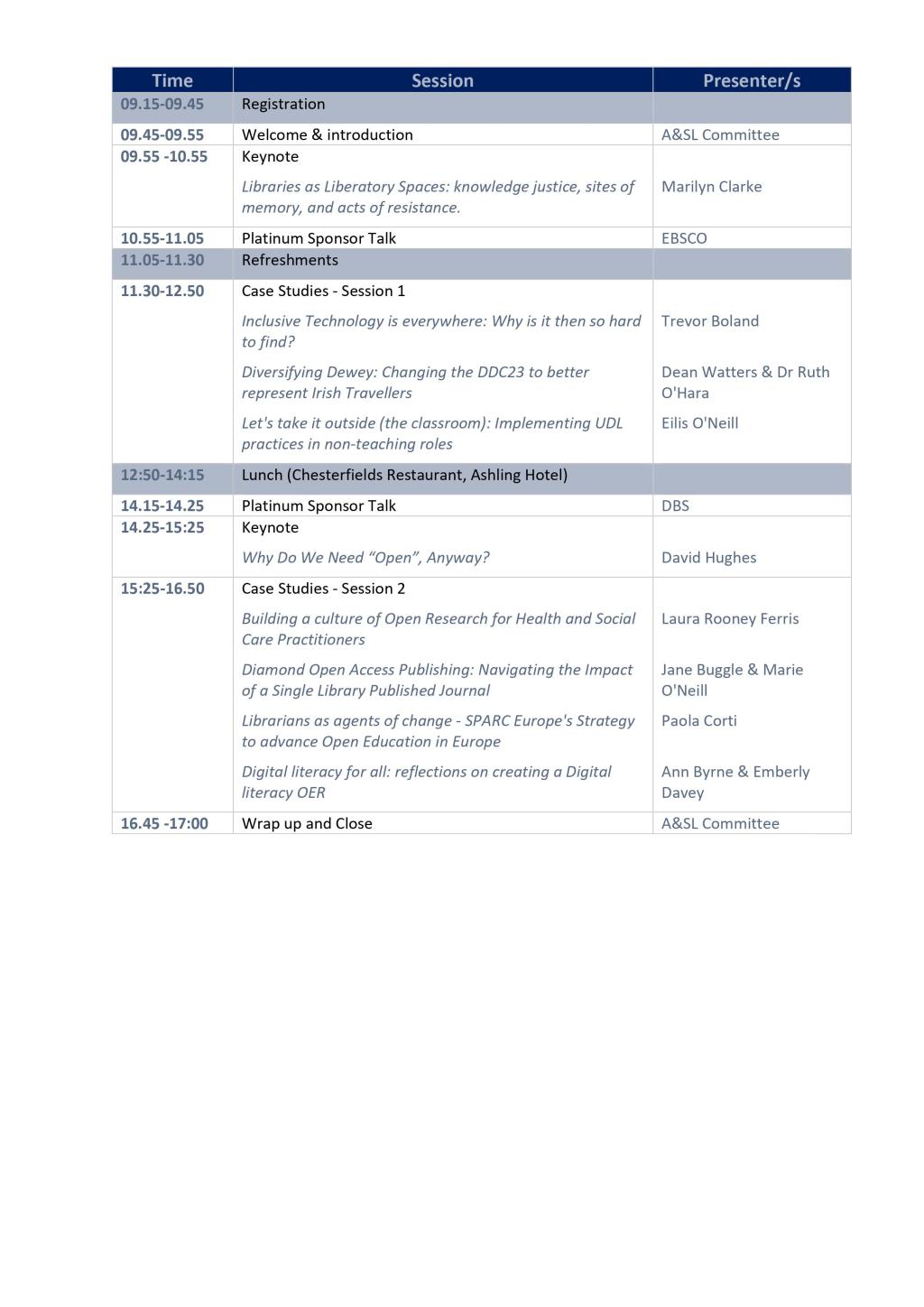 Conference Programme